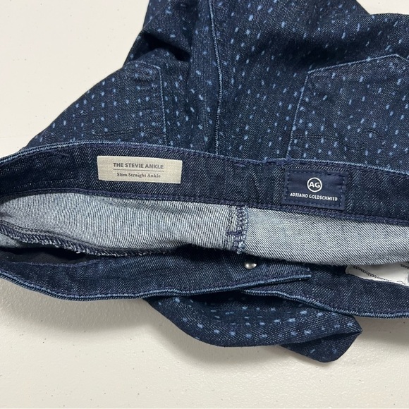 AG Dotted Stevie Ankle  Slim Straight Dot Jeans Anthropologie - Picture 6 of 11